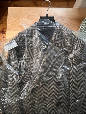 Spier & Mackay Light brown Herringbone Pea Coat - NEW